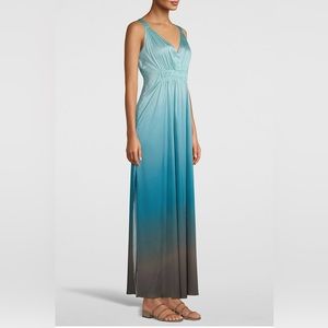 NWT White House Black Market Ombre Satin Maxi Dress